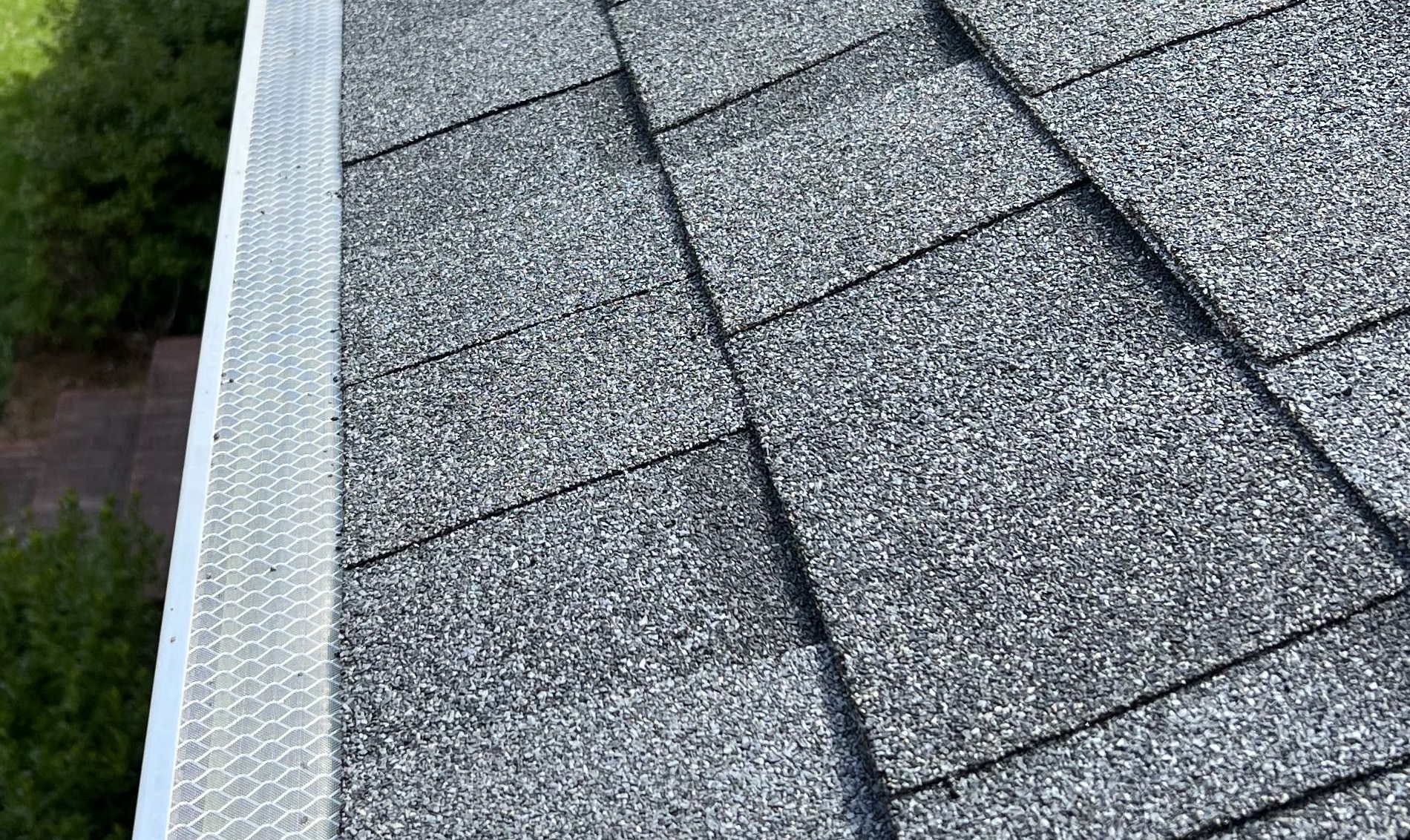 Roof shingles on a home